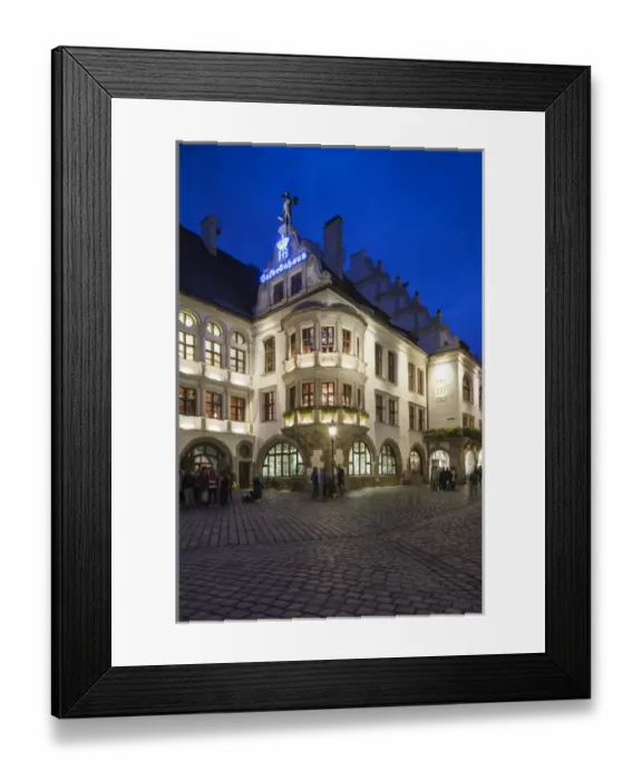 Framed Print : Germany, Bavaria, Munich, Hofbrauhaus, oldest beerhall in Munich, built in 1644, exterior