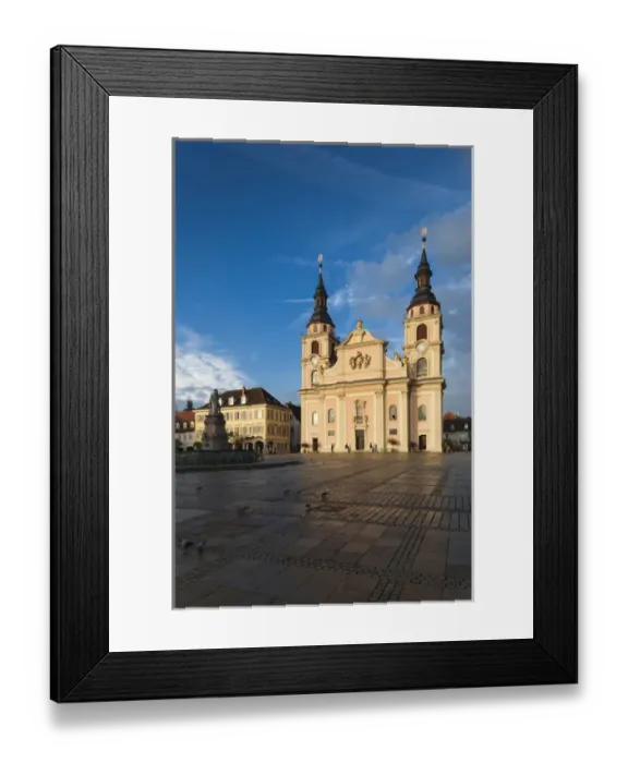 Framed Print : Germany, Baden-Wurttemburg, Ludwigsburg, Marktplatz, Statdtkirche church, dawn Framed Print : Germany, Baden-Wurttemburg, Ludwigsburg, Marktplatz, Statdtkirche church, dawn