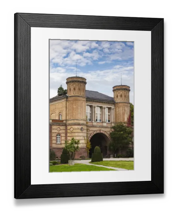 Framed Print : Germany, Baden-Wurttemburg, Karlsruhe, Botanical Gardens, Orangerie building