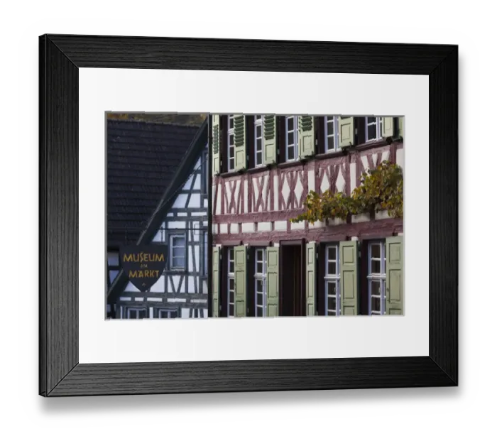 Framed Print : Germany, Baden-Wurttemburg, Black Forest, Schiltach, traditional building details, fall Framed Print : Germany, Baden-Wurttemburg, Black Forest, Schiltach, traditional building details, fall