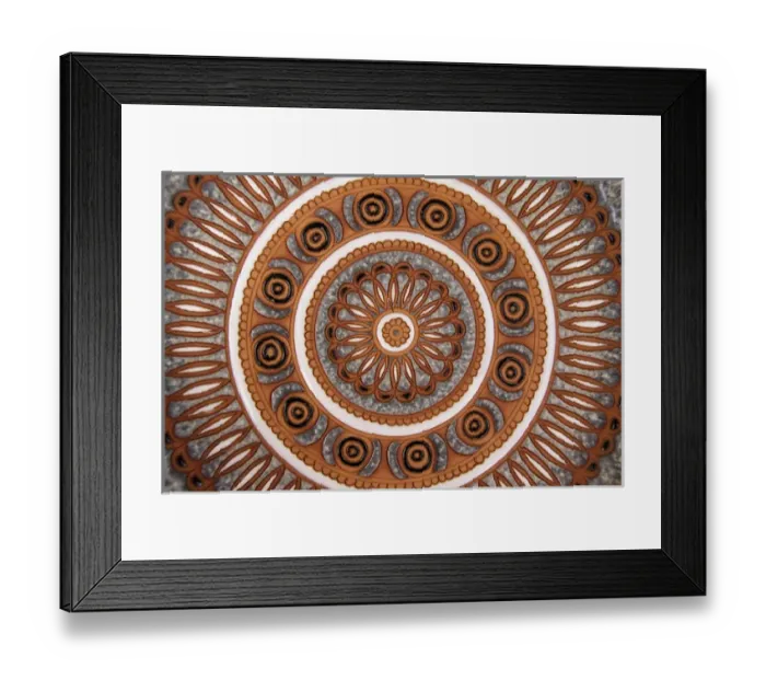Framed Print : Europe, Greece, Rhodes. Hand-painted glazed ceramic dish Framed Print : Europe, Greece, Rhodes. Hand-painted glazed ceramic dish