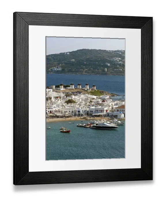 Framed Print : Greece, Mykonos, Chora. The inner harbor of Mykonos Framed Print : Greece, Mykonos, Chora. The inner harbor of Mykonos