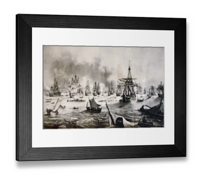 Framed Print : GREEK WAR OF INDEPENDENCE (1821-1830) The naval Battle of Navarino (October 20 Framed Print : GREEK WAR OF INDEPENDENCE (1821-1830) The naval Battle of Navarino (October 20