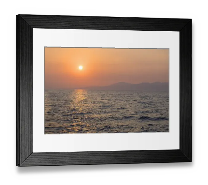 Framed Print : Ionian Sea at sunset, Greece, Europe