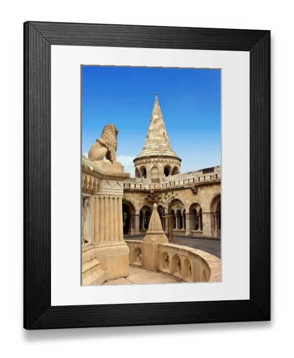 Framed Print : Hungary, Budapest, Fishermans Bastion on Castle Hill, Buda Framed Print : Hungary, Budapest, Fishermans Bastion on Castle Hill, Buda