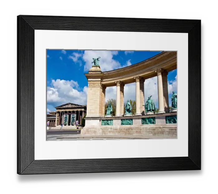 Framed Print : Budapest, Hungary, Heroes Square and the Museum of Fine Arts (Szepmuveszeti Muzeum)