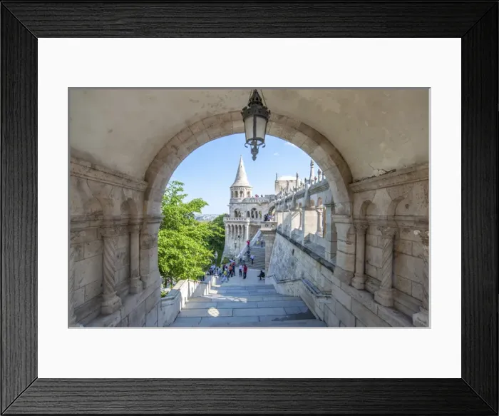 Framed Print : Europe, Hungary, Budapest, Fishermans Bastion Framed Print : Europe, Hungary, Budapest, Fishermans Bastion