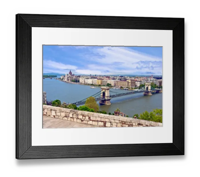 Framed Print : Budapest, Hungary, Scenic view of the Danube River and the Hungarian parliament building Framed Print : Budapest, Hungary, Scenic view of the Danube River and the Hungarian parliament building