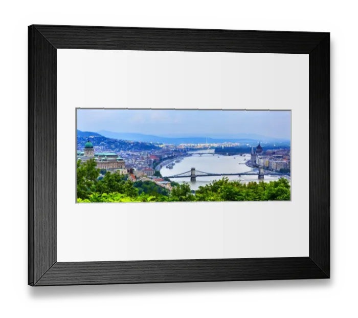 Framed Print : Buda Palace Parliament Chain Bridge Budapest Hungary View from Citadel Framed Print : Buda Palace Parliament Chain Bridge Budapest Hungary View from Citadel