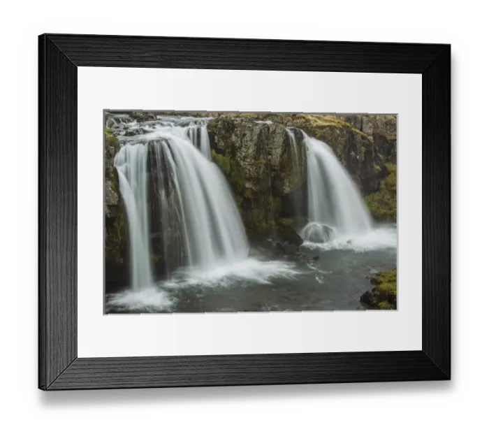 Framed Print : Europe, Iceland, Snaefellsnes. Waterfall flow from cliff Framed Print : Europe, Iceland, Snaefellsnes. Waterfall flow from cliff