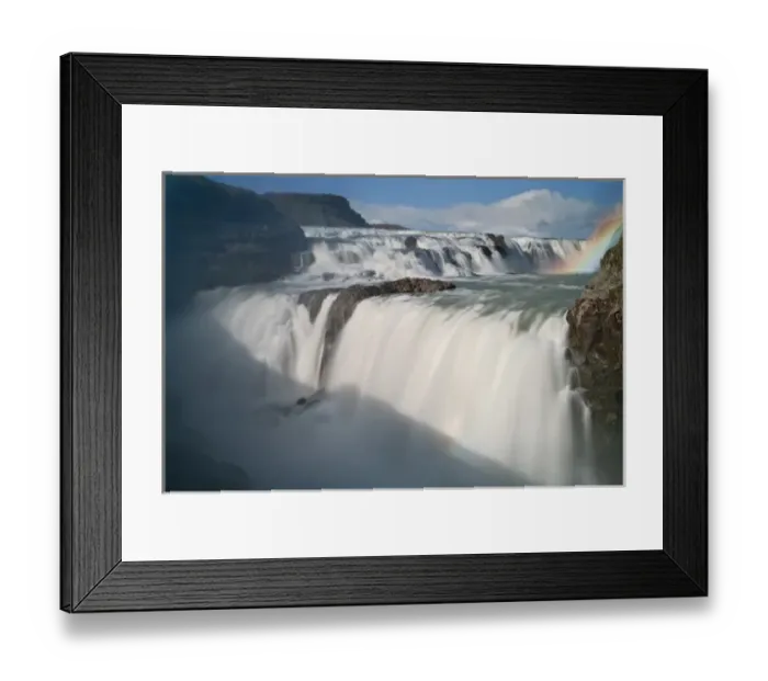 Framed Print : Europe, Iceland. The Hvita River roars over Gullfoss waterfall Framed Print : Europe, Iceland. The Hvita River roars over Gullfoss waterfall