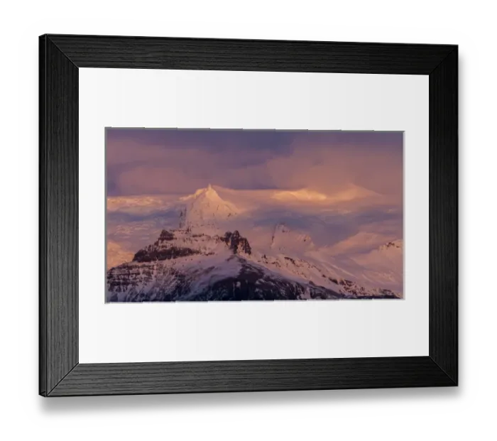 Framed Print : Iceland. Landscape of glacier at sunset. Credit as: Bill Young  /  Jaynes Gallery  /  DanitaDelimont