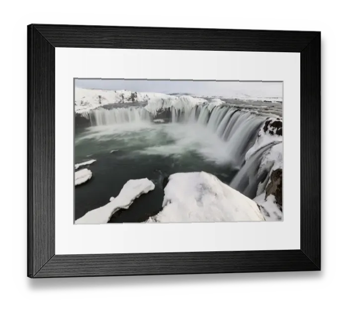 Framed Print : Iceland, Godafoss. Landscape of waterfalls. Credit as: Bill Young  /  Jaynes Gallery  /  DanitaDelimont