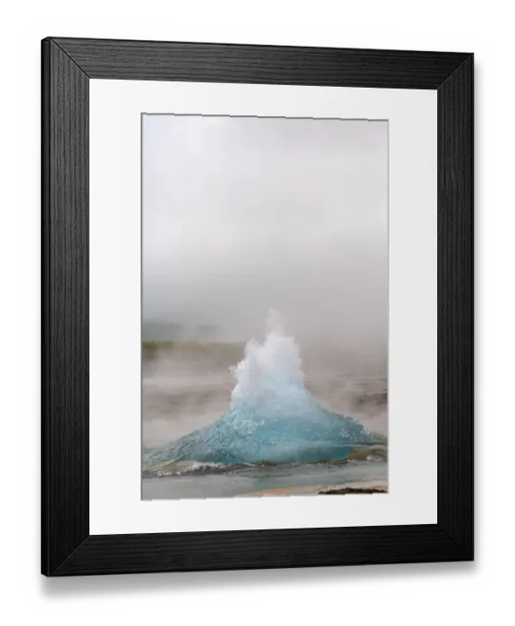 Framed Print : Europe, Iceland, Southwest, Golden Circle, Strokkur Geyser