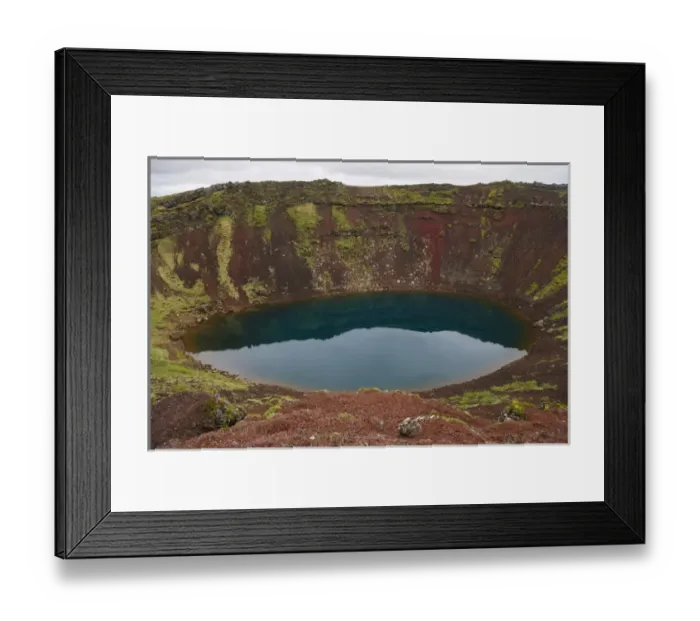 Framed Print : Crater Kerio, Crimsnes, Sudhurland, Iceland
