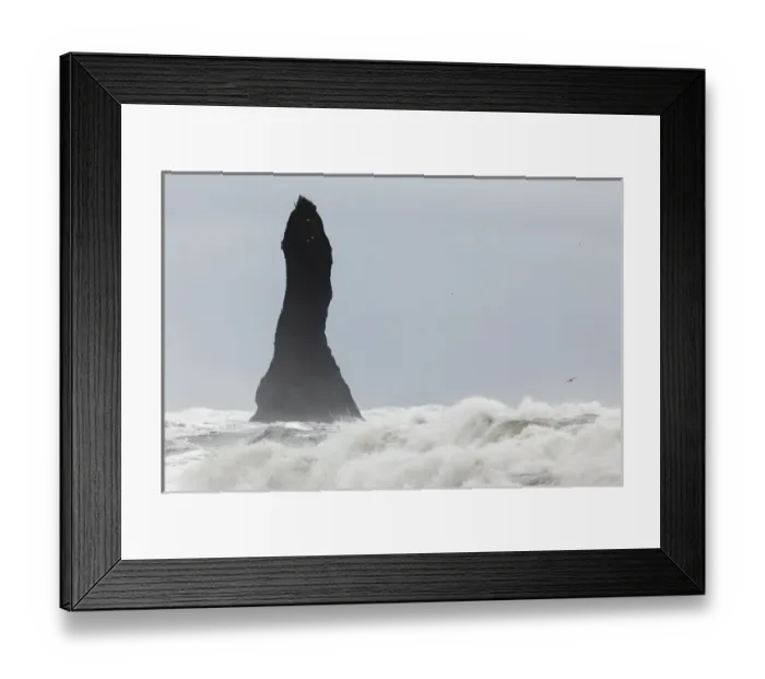 Framed Print : North Atllantic coast near Vik y Myrdal during a winter storm with heavy gales Framed Print : North Atllantic coast near Vik y Myrdal during a winter storm with heavy gales