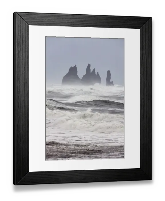 Framed Print : North Atllantic coast near Vik y Myrdal during a winter storm with heavy gales Framed Print : North Atllantic coast near Vik y Myrdal during a winter storm with heavy gales