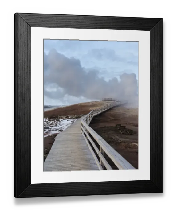 Framed Print : Geothermal area Gunnuhver on Reykjanes peninsula during winter. europe, northern europe