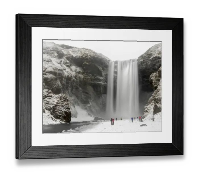 Framed Print : Skogafoss during winter, one of the icons of Iceland. europe, northern europe, iceland Framed Print : Skogafoss during winter, one of the icons of Iceland. europe, northern europe, iceland