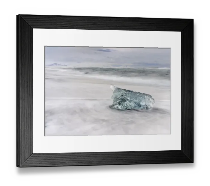 Framed Print : icebergs on black volcanic beach. Beach of the north atlantic near the glacial lagoon Joekulsarlon Framed Print : icebergs on black volcanic beach. Beach of the north atlantic near the glacial lagoon Joekulsarlon