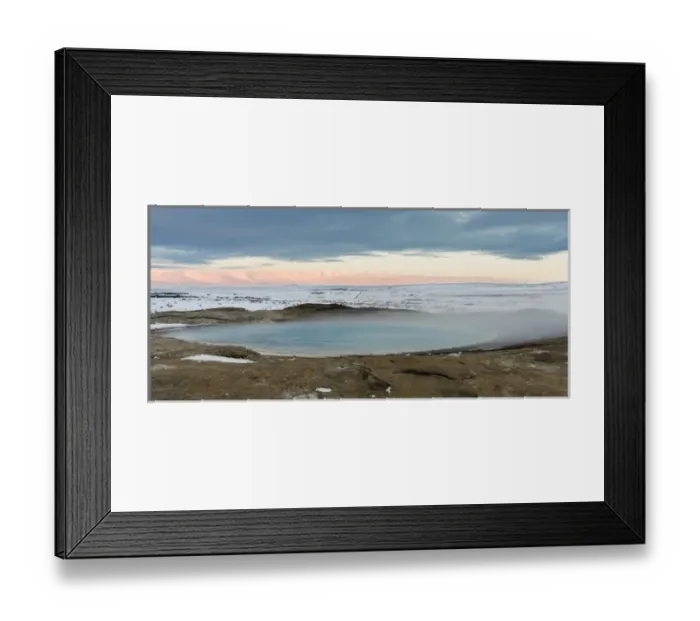 Framed Print : The pool of the gushing spring called Geysir, eponymous for such springs Framed Print : The pool of the gushing spring called Geysir, eponymous for such springs