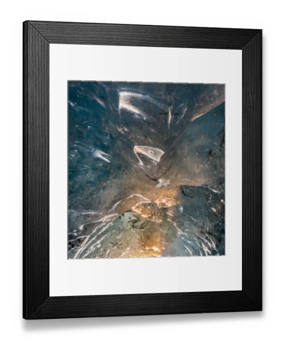 Framed Print : Ice cave in the glacier Breidamerkurjoekull in Vatnajoekull National Park