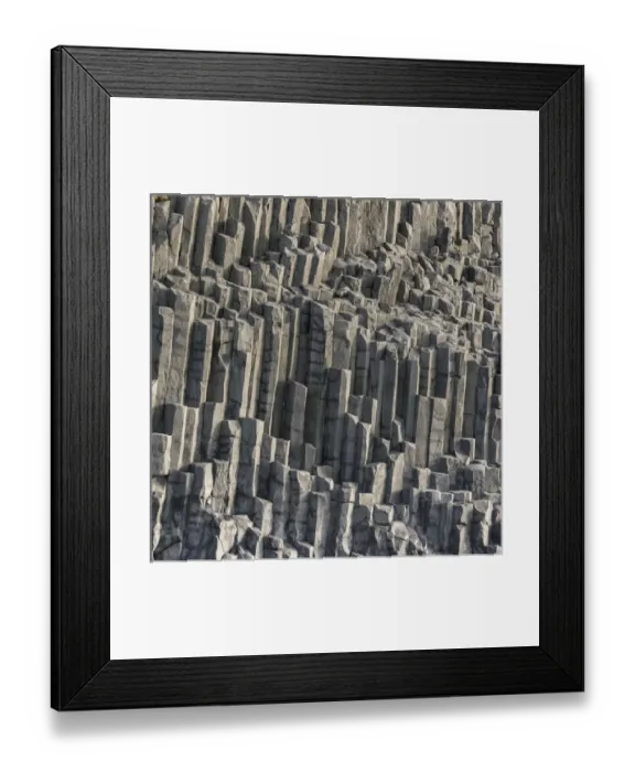 Framed Print : Basalt rock formation near Vik y Myrdal. europe, northern europe, scandinavia, iceland