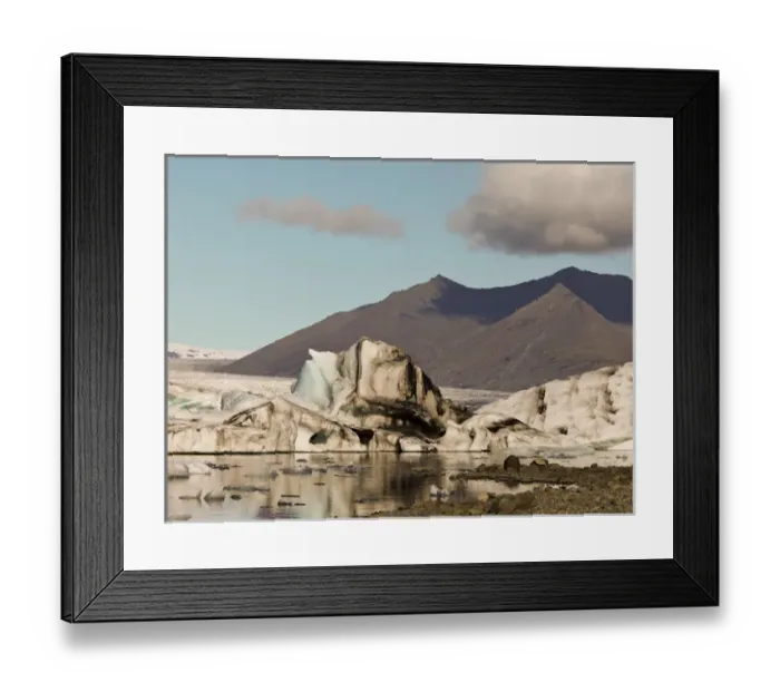 Framed Print : Iceberg formations broken off from the Breidamerkurjokull glacier, part of the Vatnajokull
