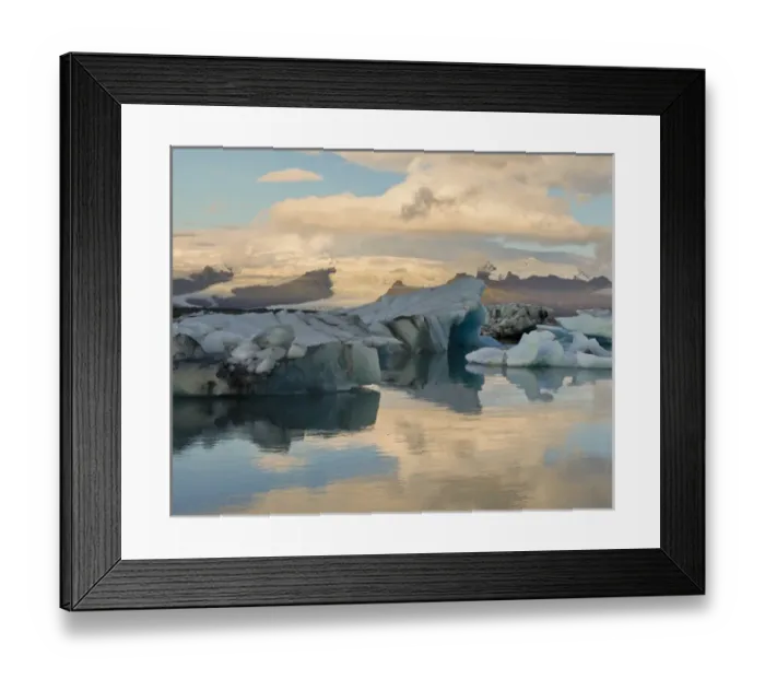 Framed Print : Iceberg formations broken off from the Breidamerkurjokull glacier, part of the Vatnajokull