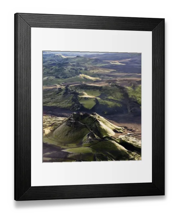 Framed Print : Laki or Lakagigar (Craters of Laki) is a long row of old and inactive volcanic fissures