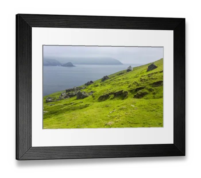 Framed Print : Great Blasket Island. County Kerry. Ireland. Abandoned homestead