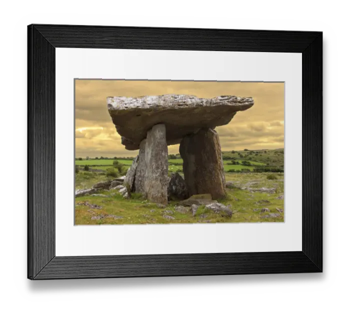 Framed Print : Poulnabrone Dolmen. Burren. County Down. Ireland Framed Print : Poulnabrone Dolmen. Burren. County Down. Ireland