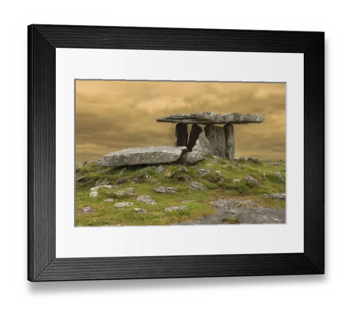 Framed Print : Poulnabrone Dolmen. Burren. County Clare