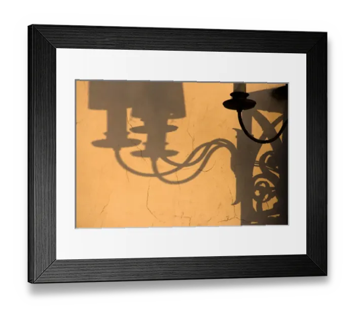 Framed Print : Europe, Italy, Venice. Lamp and shadows on a yellow wall Framed Print : Europe, Italy, Venice. Lamp and shadows on a yellow wall