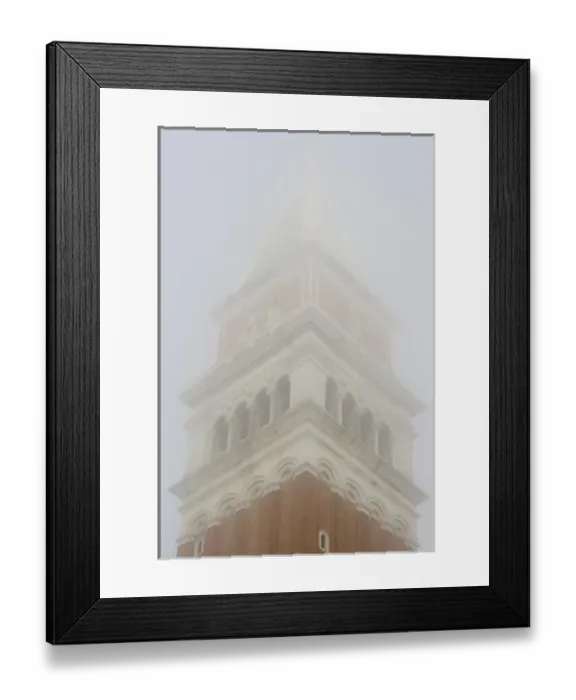 Framed Print : Europe, Italy, Venice. The top of Campanile in early morning fog Framed Print : Europe, Italy, Venice. The top of Campanile in early morning fog