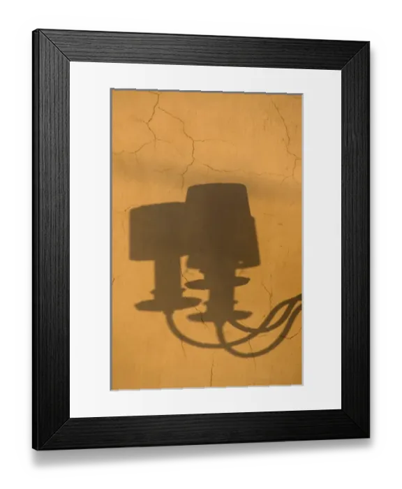 Framed Print : Europe, Italy, Venice. Shadows of a lamp on a yellow wall Framed Print : Europe, Italy, Venice. Shadows of a lamp on a yellow wall