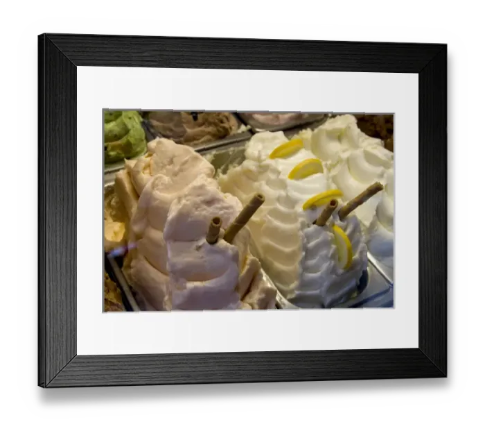 Framed Print : Europe, Italy, Venice. Close-up of display of gelato or Italian ice cream. Credit as Framed Print : Europe, Italy, Venice. Close-up of display of gelato or Italian ice cream. Credit as