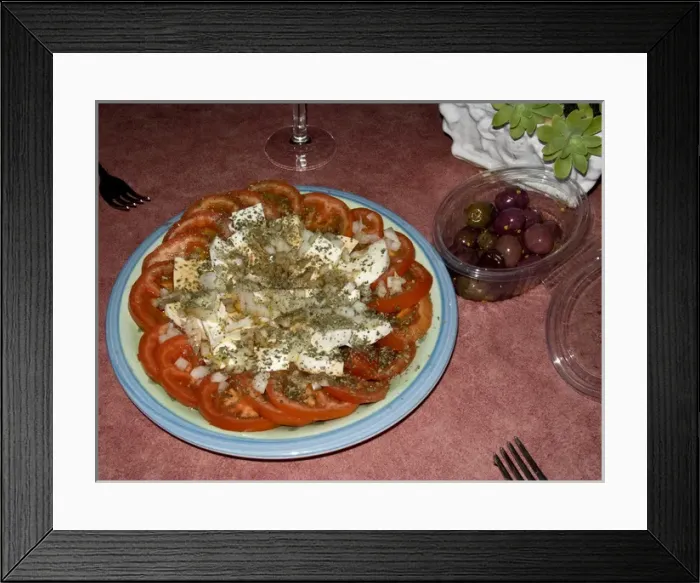 Framed Print : Europe, Italy, Positano. Plate of antipasti appetizer and bowl of olives. Credit as Framed Print : Europe, Italy, Positano. Plate of antipasti appetizer and bowl of olives. Credit as
