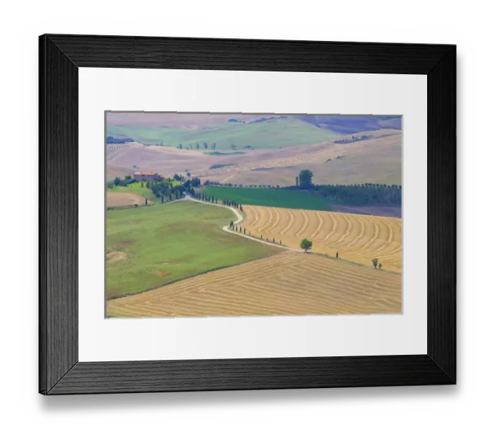 Framed Print : Italy, Tuscany, Pienza. Tuscan landscape