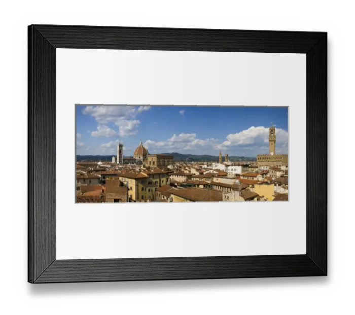 Framed Print : Italy, Florence. Panorama view of the citys rooftops and skyline