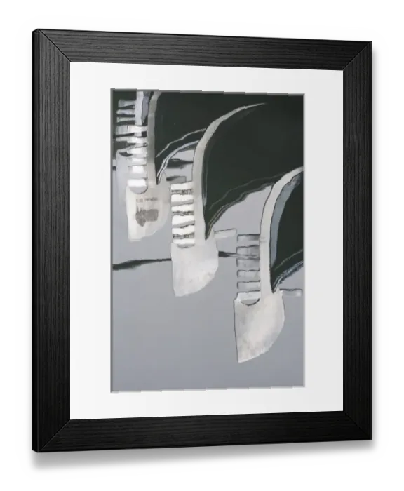 Framed Print : Italy, Venice. Reflections of gondolas in water Framed Print : Italy, Venice. Reflections of gondolas in water
