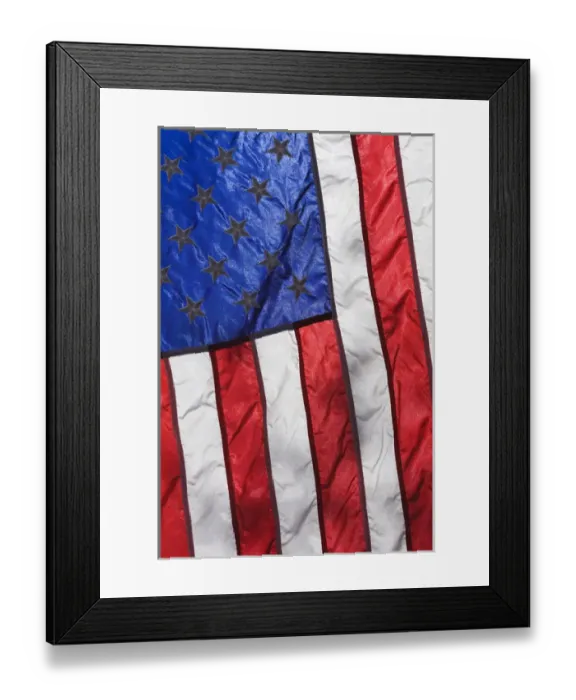 Framed Print : Sunlight shines through an American Flag Framed Print : Sunlight shines through an American Flag