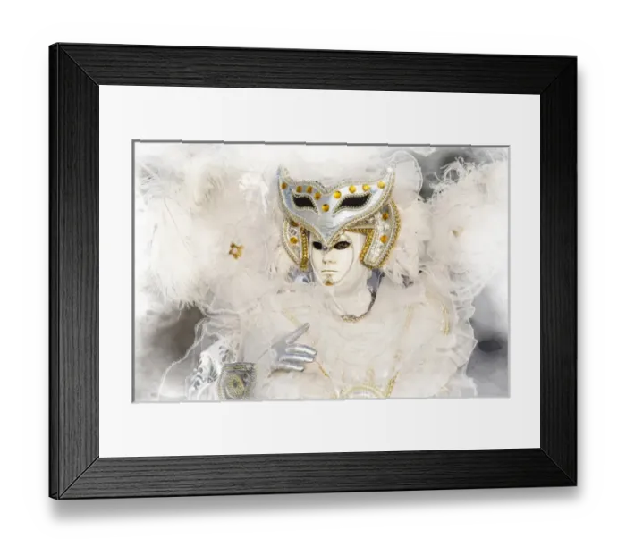 Framed Print : Elaborate costume for Carnival Venice Italy
