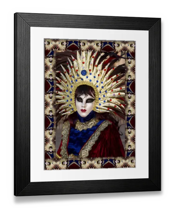 Framed Print : Elaborate costume for Carnival Venice Italy Framed Print : Elaborate costume for Carnival Venice Italy