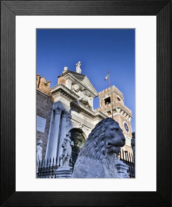 Framed Print : Lion Statue in front of Arsenal, Venice Italy