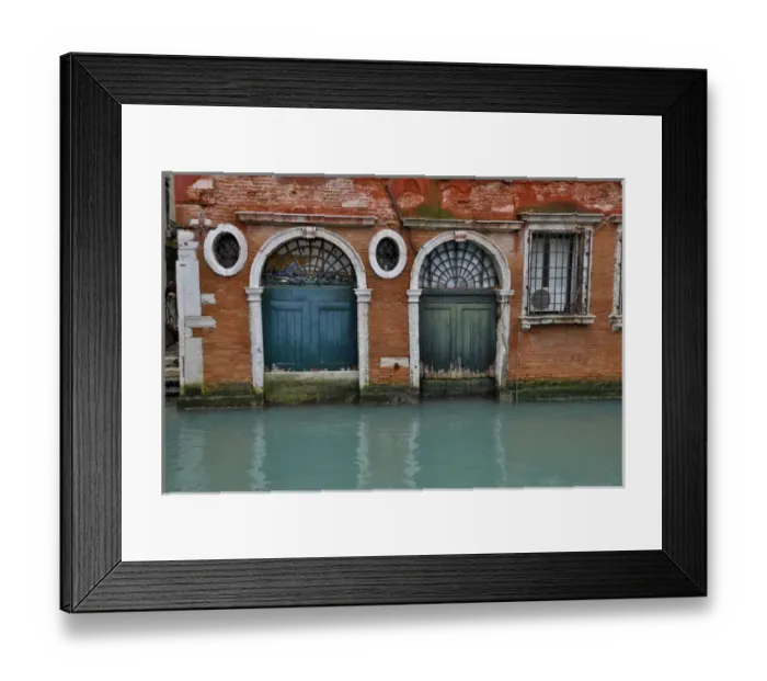Framed Print : Old and colorful doorways and windows in Venice Italy Framed Print : Old and colorful doorways and windows in Venice Italy