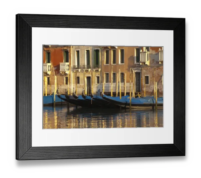 Framed Print : Italy; Venice. Gondolas along the Grand Canal of Venice Framed Print : Italy; Venice. Gondolas along the Grand Canal of Venice