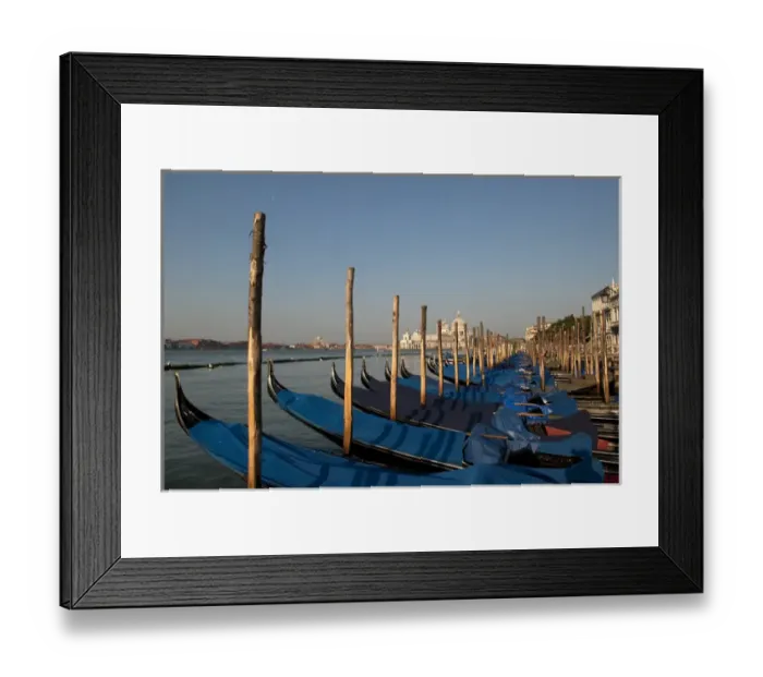 Framed Print : Italy; Venice. Gondolas along the Grand Canal in Venice Framed Print : Italy; Venice. Gondolas along the Grand Canal in Venice