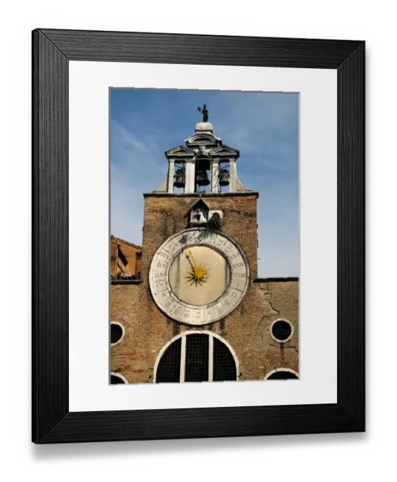 Framed Print : The San Giacomo Church on the Islet of Rialto is adorned large 15th century clock Framed Print : The San Giacomo Church on the Islet of Rialto is adorned large 15th century clock