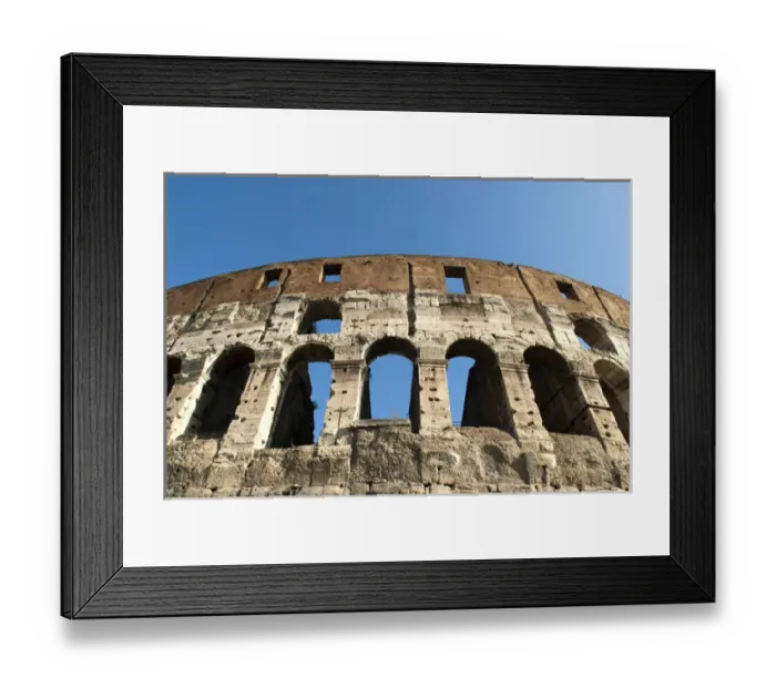Framed Print : Rome, Italy. A detail of the Flavian Amphitheater in Rome, commonly called the Colosseum